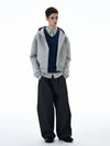 RT No. 20020 PLEATED DARK GRAY STRAIGHT PANTS