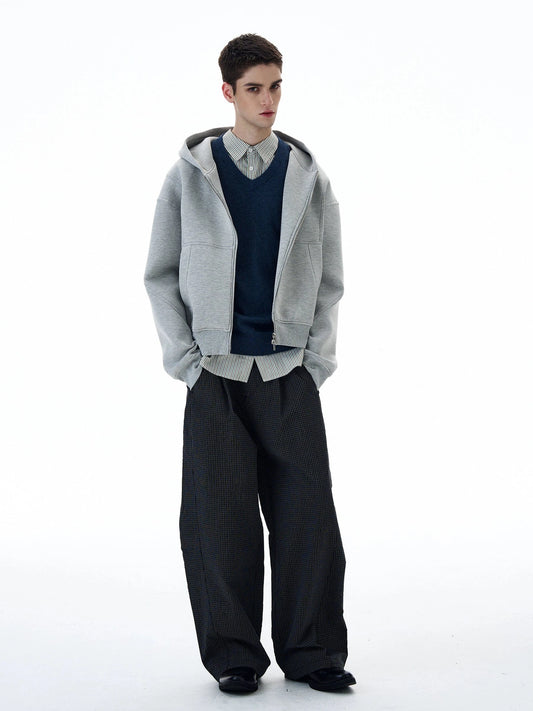 RT No. 20020 PLEATED DARK GRAY STRAIGHT PANTS