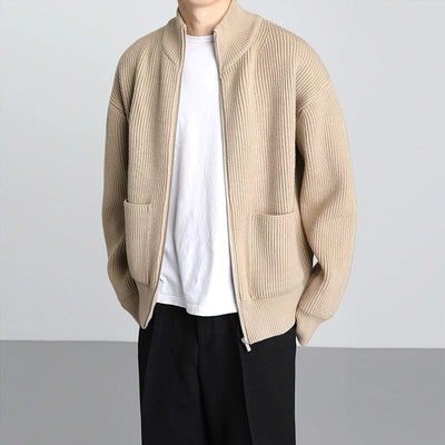 RT No. 10249 KNITTED FULL ZIP-UP SWEATER