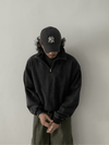 RT No. 29144 WASHED QUARTER ZIP-UP SWEATER