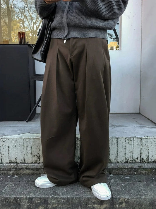 RT No. 32605 PLEATED STRAIGHT DRAPE PANTS