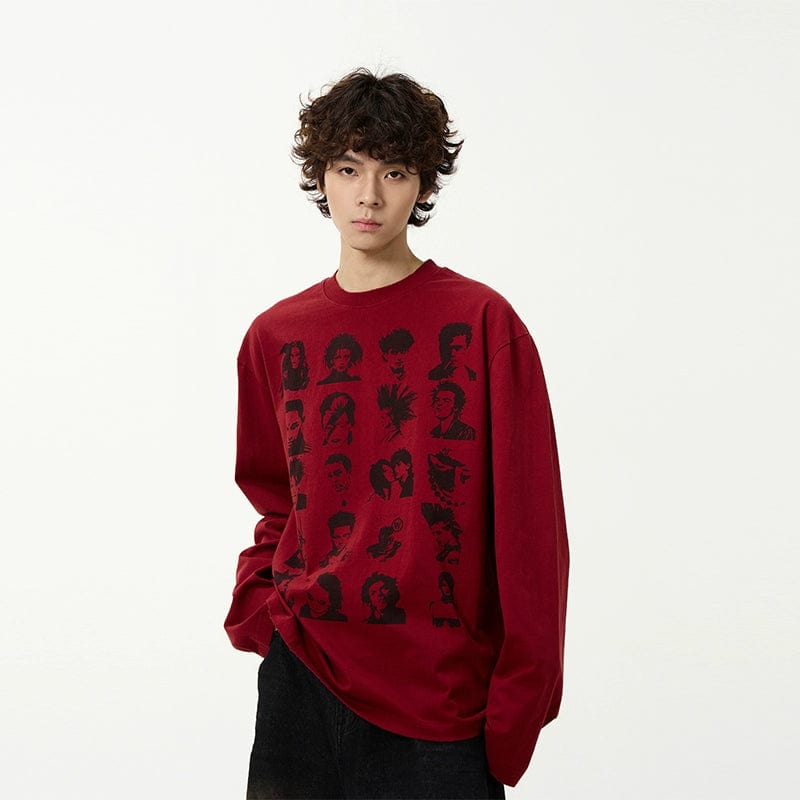 RT No. 11307 FACES GRAPHIC LONG SLEEVE