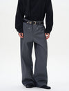 RT No. 12254 DRAPE WIDE STRAIGHT PANTS