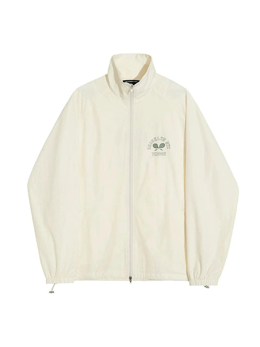 RT No. 18520 CREAM TENNIS ZIP WINDBREAKER JK