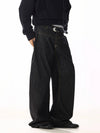 RT No. 19809 BLACK RECONSTRUCTED SCIMITAR DENIM JEANS