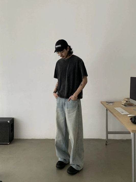 RT No. 19514 OLD BLUE DENIM STRAIGHT JEANS