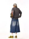 RT No. 13009 WASHED BLUE DENIM SHORT JEANS