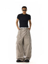 RT No. 18164 CREAM GRAY CARGO STRAIGHT PANTS
