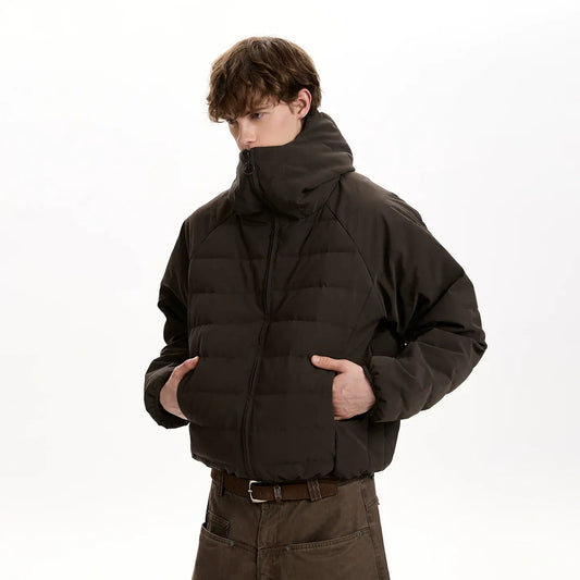 RT No. 50008 RIBBED PUFFER HOODED JACKET