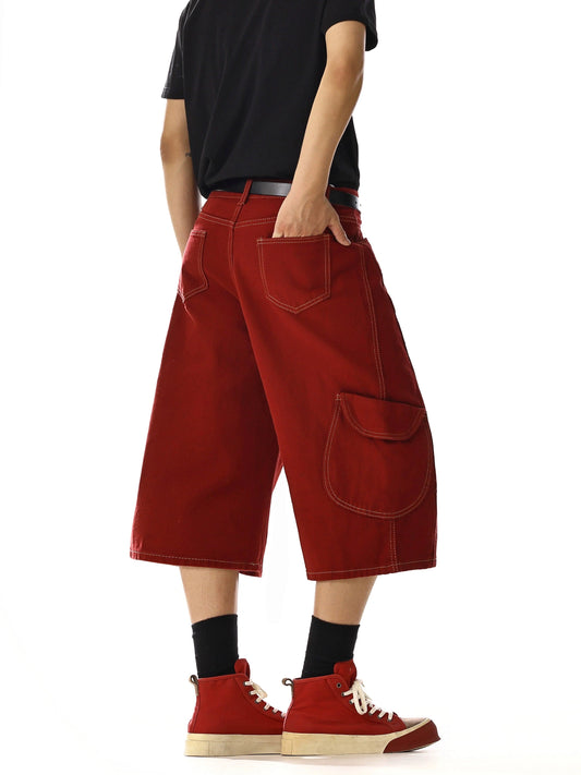 RT No. 18229 RECONSTRUCTED DENIM CARGO SHORTS