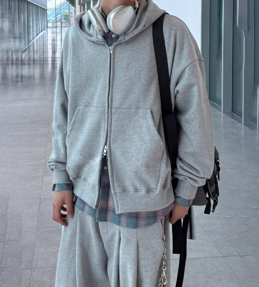 RT No. 12144 ZIP-UP HOODIE & PLEATED FOLDED SWEATPANTS