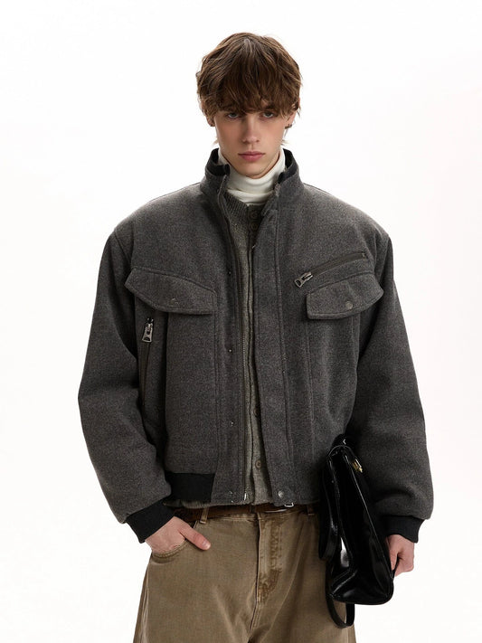 RT No. 50243 WOOLEN STAND COLLAR WORKWEAR JACKET