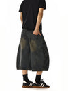 RT No. 18162 RECONSTRUCTED DENIM SHORTS