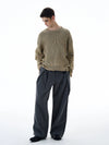 RT No. 20025 KNIT DISTRESSED CREWNECK SWEATER