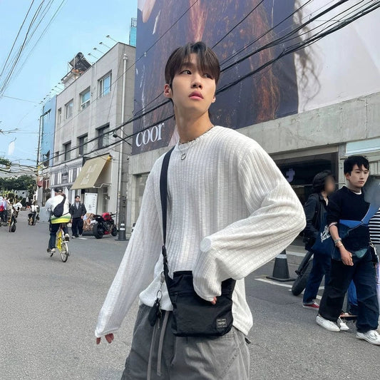 RT No. 19042 WHITE CREWNECK LONGSLEEVE