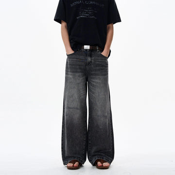 RT No. 18192 DARK GRAY STRAIGHT DENIM JEANS