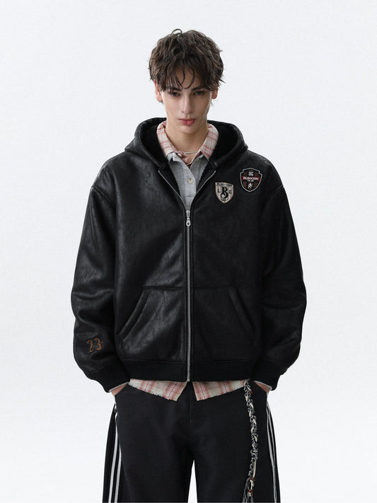 RT No. 50212 MATTE PATCH EMBROIDERY HOODIE