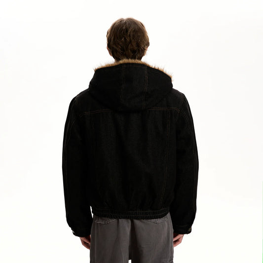 RT No. 41999 KNIGHT BUCKLE FUR DENIM JACKET