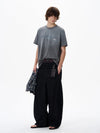 RT No. 18194 BLACK MACHETE STRAIGHT DENIM JEANS