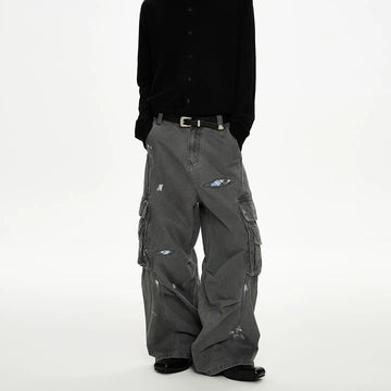 RT No. 50020 SPLASH INK BAGGY STRAIGHT CARGO PANTS