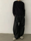 RT No. 29102 PLEATED STRIPED SCIMITAR BAGGY PANTS