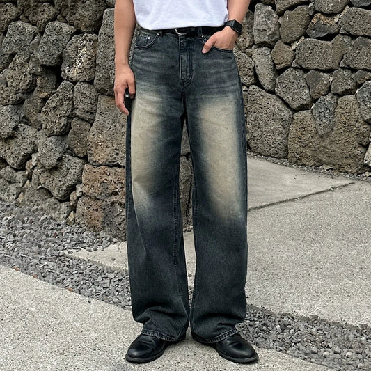 RT No. 18183 WASHED BLUE DENIM STRAIGHT JEANS