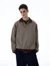 RT No. 20010 COLLAR GRID SWEATER