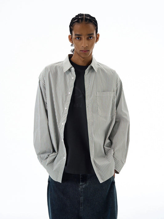RT No. 19536 STRIPED BUTTON-UP SHIRT