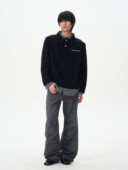 RT No. 12633 PLEATED STRAIGHT PANTS