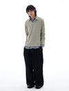 RT No. 25040 RAW DENIM PLEATED WIDE STRAIGHT JEANS