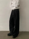 RT No. 29169 PLEATED STITCHED BAGGY DENIM JEANS