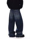 RT No. 12540 NAVY BLUE DENIM STRAIGHT JEANS