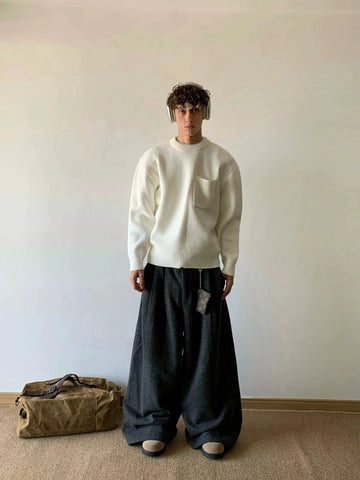 RT No. 18729 KNIT SILHOUETTE PULLOVER SWEATER