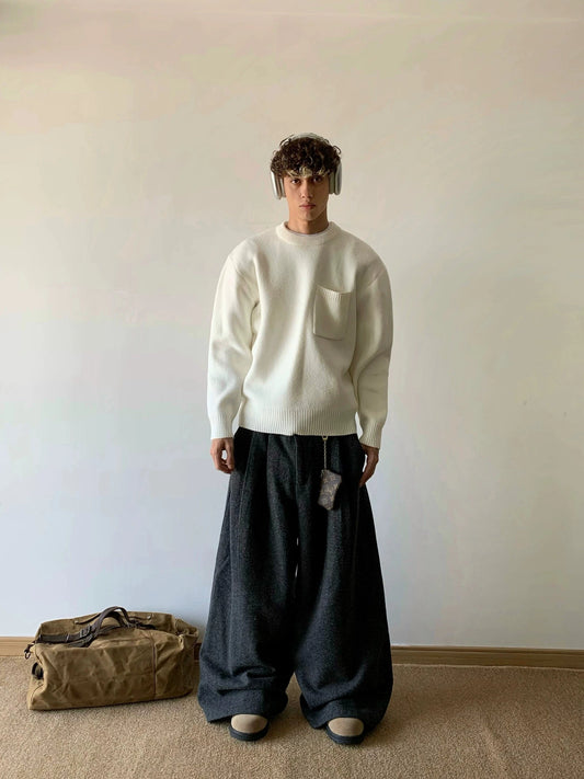 RT No. 18729 KNIT SILHOUETTE PULLOVER SWEATER