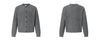 RT No. 25026 KNIT TWIST BUTTON-UP SWEATER