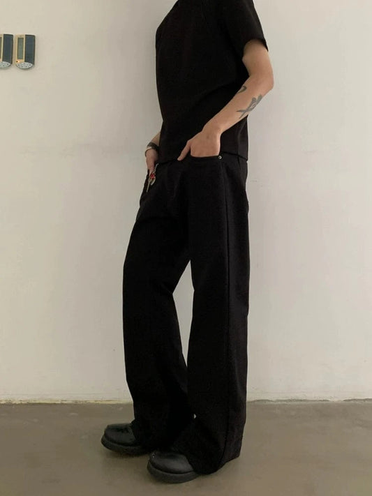 RT No. 18884 JET BLACK FLARED JEANS