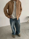 RT No. 18812 WASHED BLUE WIDE BAGGY JEANS