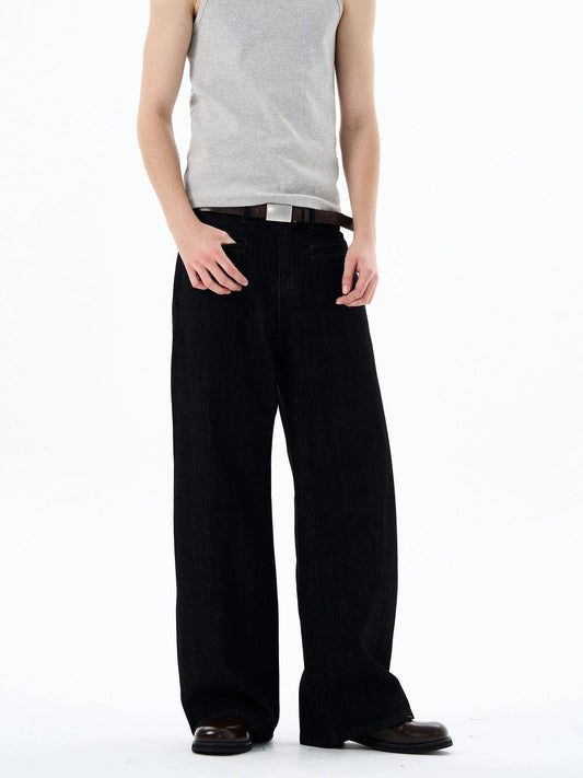 RT No. 19572 BLACK STRAIGHT JEANS