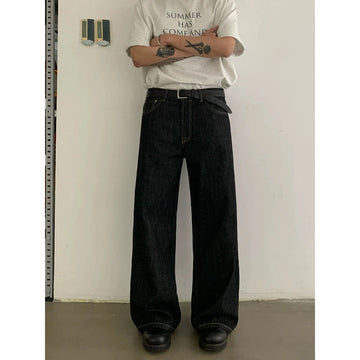 RT No. 19513 DARK DENIM STRAIGHT PANTS