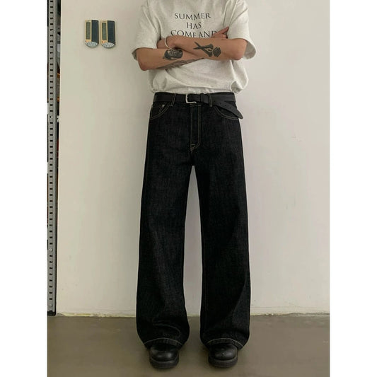 RT No. 19513 DARK DENIM STRAIGHT PANTS
