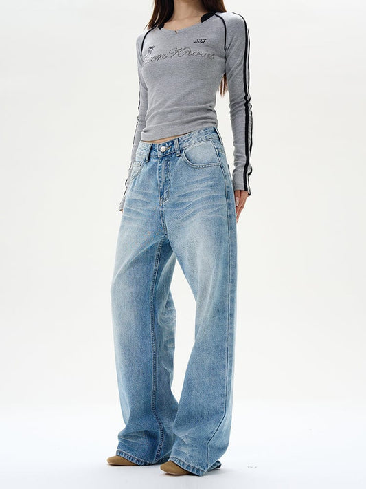 RT No. 12705 WASHED BLUE DENIM JEANS