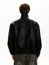 RT No. 45027 SILHOUETTE COLLAR LEATHER JACKET