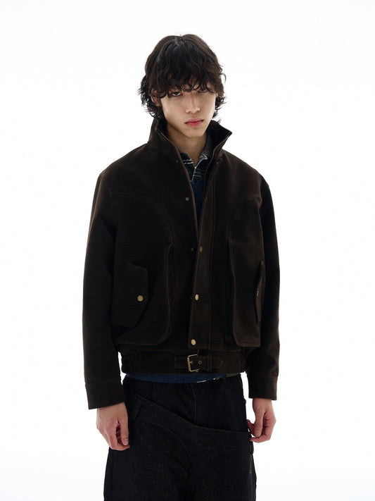 RT No. 25017 BROWN RODEO ZIP SUEDE JK