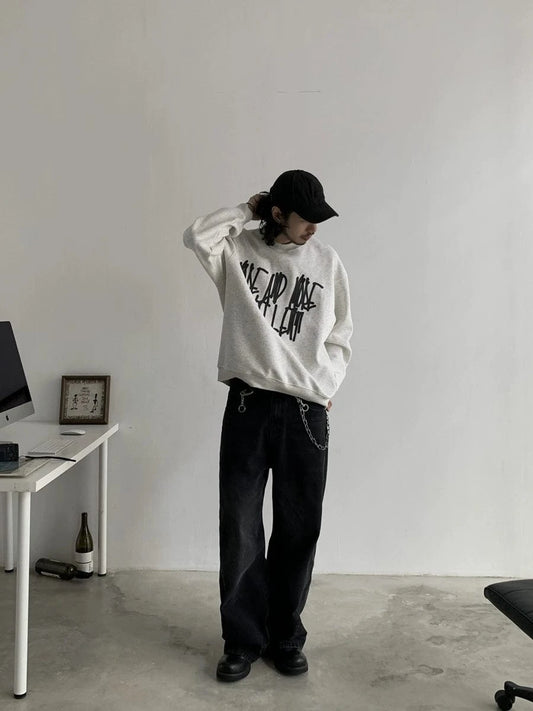 RT No. 18740 OLD BLACK DENIM STRAIGHT JEANS