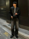 RT No. 32057 BLACK COLLAR LEATHER JK
