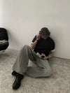 RT No. 18834 CLOUD GRAY BAGGY STRAIGHT JEANS