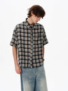 RT No. 18131 PLAID BUTTON-UP SHIRT