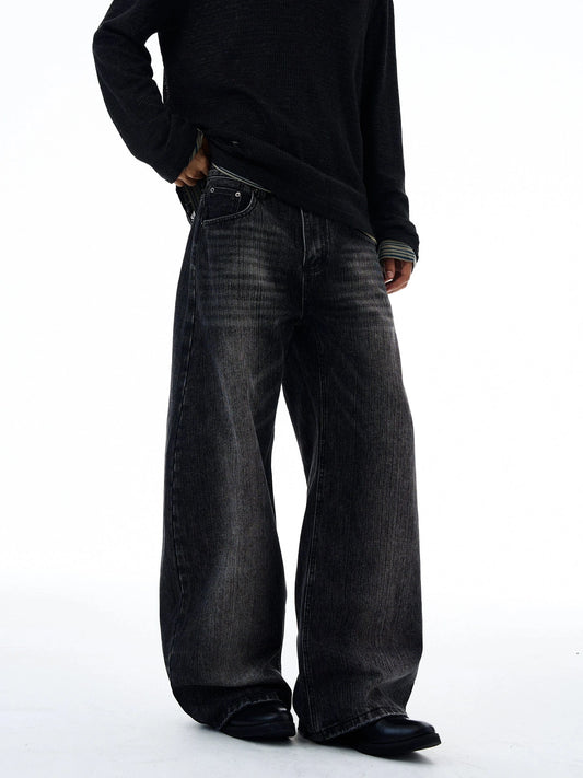 RT No. 19563 WASHED BLACK SCIMITAR JEANS