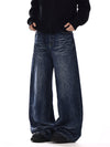 RT No. 12540 NAVY BLUE DENIM STRAIGHT JEANS