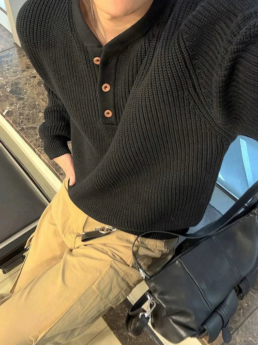 RT No. 32072 KNITWEAR HENRY COLLAR SWEATER